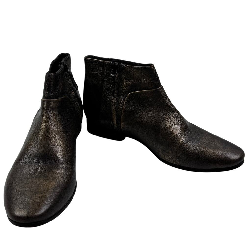 Cole Haan Allen Classic Metallic Leather Ankle Bootie Women's Size 6.5